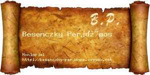 Besenczky Perjámos névjegykártya
